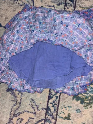 Love Shack Fancy purple floral skirt thumbnail 3