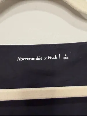 Abercrombie & Fitch Black Square Neck Long Sleeve Top Size Large thumbnail 2