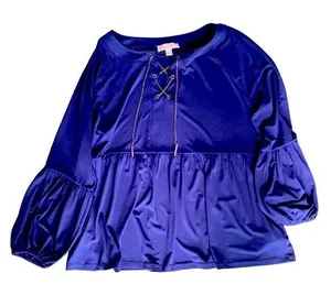 Michael Kors Blouse with elegant balloon sleeves elegant design on the neck thumbnail 1