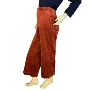 Loft Burnt Orange Cropped Wide Leg Corduroy Pants (10) thumbnail 3