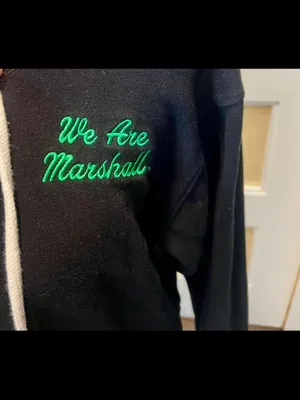 PINK Victoria's Secret We Are Marshall Lace-Up Sweatshirt M thumbnail 2