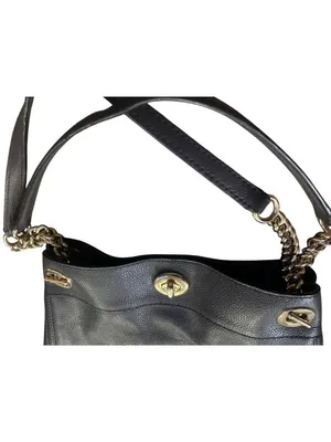 Coach Turnlock Edie Shoulder Bag Oxblood Pebble Leather Style 36855 Used thumbnail 15