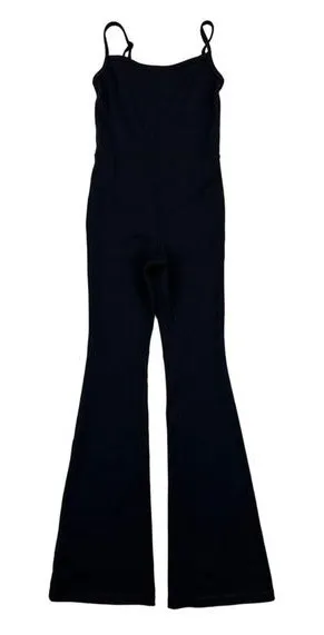 Aritzia - Divinity Kick Flare Jumpsuit in Black thumbnail 1