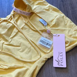 Oh Polly Yellow cut out mini dress! thumbnail 4