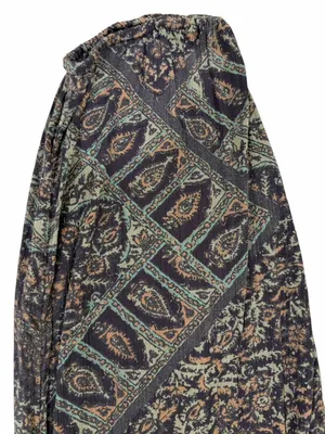 Free People Paisley Smocked Jumper M Boho Chic Balloon Leg Whimsigoth Jumpsuit thumbnail 9