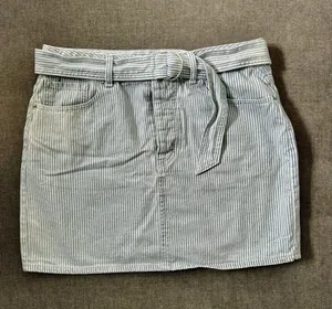 Denim Striped Skirt thumbnail 1