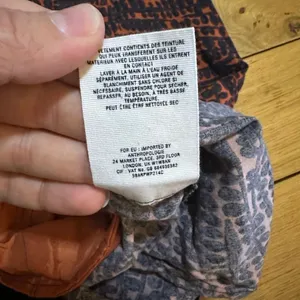 Anthropologie Hei Hei kiri kiti pants orange black medium pull on thumbnail 9