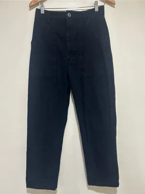 P&CO Womens Service Fatigue Cotton Workwear Denim Pants in Black Size 10 thumbnail 2