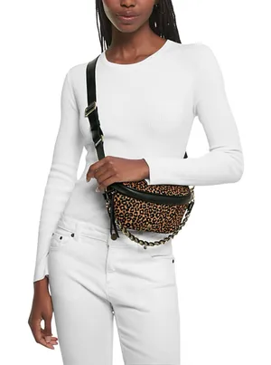 NWT Slater Extra-Small Leopard Print Calf Hair Sling Pack thumbnail 4