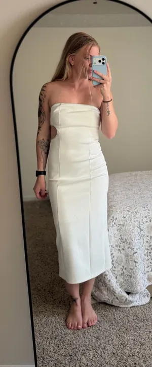 Lena white dress thumbnail 1