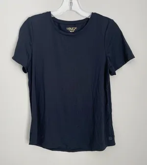 Lilly Pulitzer Size S Black Short Sleeve Luxletic Shirt Workout Athletic Meryl thumbnail 1