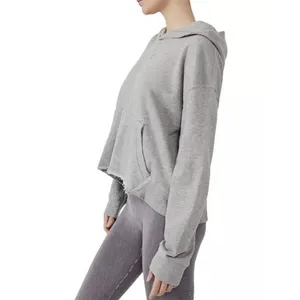 FP Movement All Sport Sweat Hoodie Grey Oversized Crop XS Free People thumbnail 3