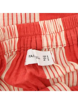 Faithfull The Brand Sun Striped Gauzy Cotton Off Shoulder Orange Maxi Dress 2 thumbnail 7