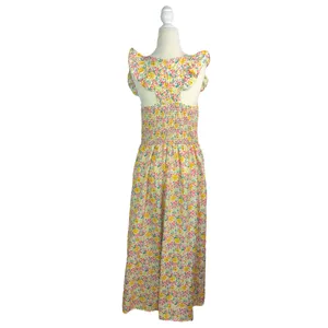 Anthropologie Cool Mode Ditsy Floral Smocked Bodice Midi Dress thumbnail 5