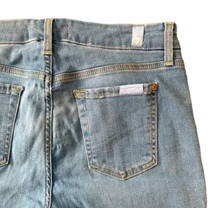 7 For All Mankind light wash distressed high waist ankle skinny s26 denim thumbnail 7