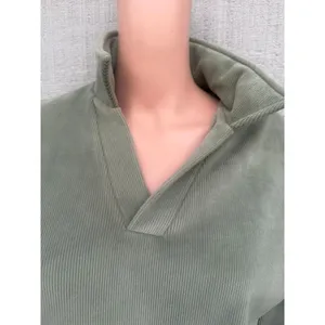 Women’s mondetta sage green ribbed pull over sweater size small thumbnail 3
