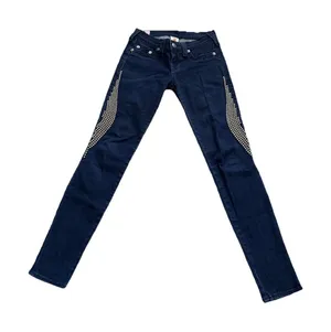 TRUE RELIGION MISTY STEEL PANEL Womens‎ JEANS Low Rise Y2K Skinny Straight Sz 26 thumbnail 1