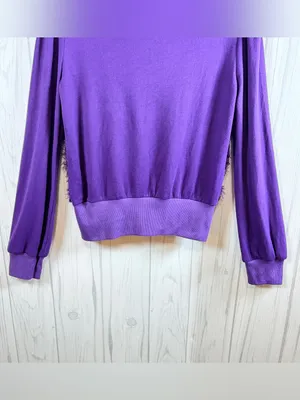 RYU Purple‎ Very Fairy Coquette Mesh Front Button-up Cardigan, Large thumbnail 9