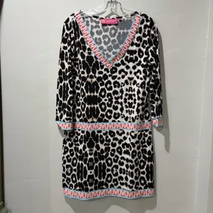 Macbeth Collection by Margaret‎ Josephs Sheath Dress Leopard Print Black Medium thumbnail 2