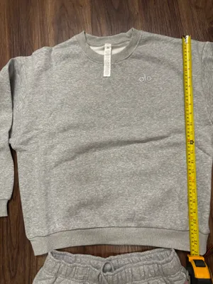 Alo Accolade Set Gray Large Crewneck + Shorts thumbnail 8
