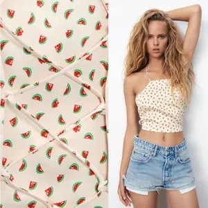 NWT Zara Watermelon Tie Back Y2K Satin‎ Tank thumbnail 2