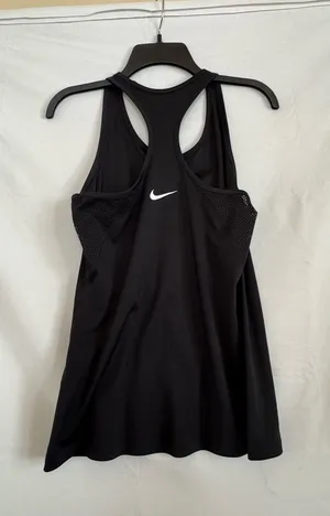 Nike Black Racerback Mesh-Panel Tank Top thumbnail 1