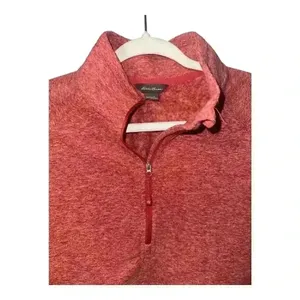 Eddie Bauer Womens‎ Quest Red 1/4 Zip Fleece, Large thumbnail 5