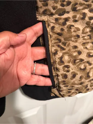 Y2K Lauren Ralph Lauren Active Leopard Quilted Fleece Jacket L thumbnail 6