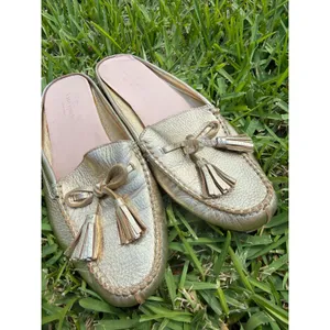 Kate Spade Gold Flats with Moccasin Stitching Size 8.5 thumbnail 2