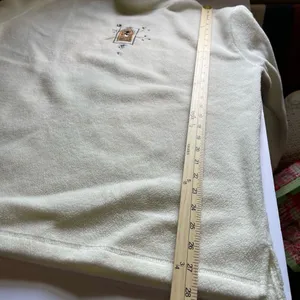 Vintage Top Stitch size XL fleece embroidered pullover birdhouse chickadee thumbnail 4