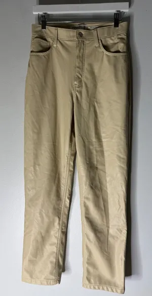 Abercrombie fitch tan the 90s ultra‎ high rise vegan leather pants size 28/6 thumbnail 1