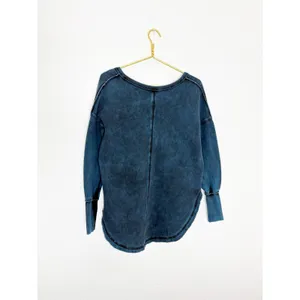 Free People Westeros Distressed Sweatshirt Size Small Bohemian Oversized thumbnail 10