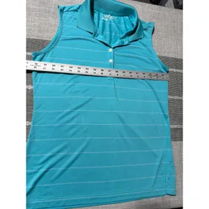 Nike Golf Dri Fit Sleeveless Polo Shirt Women's Medium‎ Tour Performance thumbnail 3
