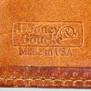Vintage Dooney & Bourke All Weather Leather Checkbook Wallet, Taupe/British Tan thumbnail 9