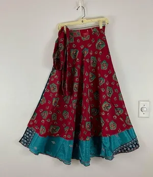 Boutique Reversible Maxi Wrap Skirt BINS415 thumbnail 1