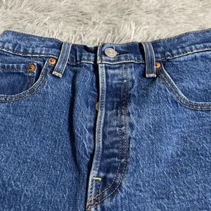 Levi's Ribcage Shorts Womens 27 Blue High Waist Button Fly Denim Spring Summer thumbnail 2