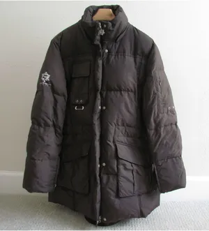 Free Country Power Down Parka XL‎ Brown Leopard Lining Puffer Jacket thumbnail 1