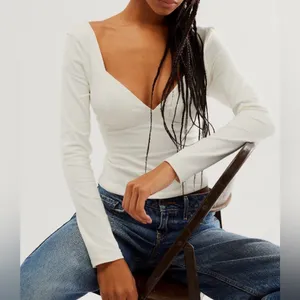 Free People Duo Corset Long Sleeve Cami Top NWOT thumbnail 2
