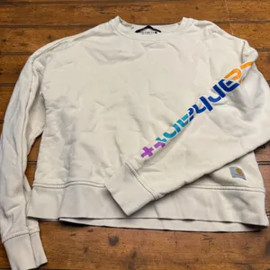Carhartt Womens Crewneck Sweatshirt Tencel Fiber Series Loose Fit Cream‎ XS thumbnail 1