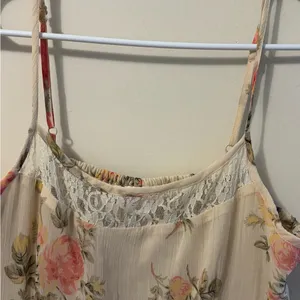 Band of Gypsies Cream Sundress with Spaghetti Straps Size L thumbnail 6