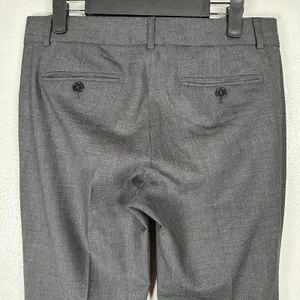 Theory Max C Trousers Womens 4 Charcoal Wool Blend Flare Mid Rise Professional thumbnail 5