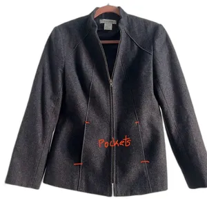 Harve Benard Gray Wool Zip Up Coat Women’s Size 6 Classic Tailored Vintage thumbnail 10