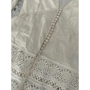 Reformation Nadia Cream top shirt sz 2 thumbnail 3