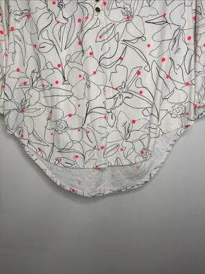 Maeve Anthropologie Bethesda Flannel Floral Polka Dor Front Buttoned Blouse sz M thumbnail 8