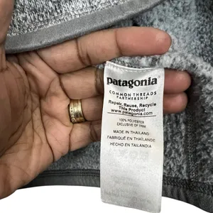 Patagonia Women's Gray Fleece Quarter Zip Pullover Better Sweater - Sz Small thumbnail 4