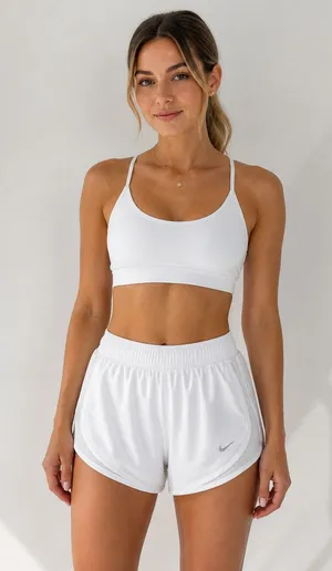 Nike Tempo White Dri-FIT Running Shorts S thumbnail 1