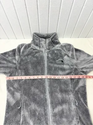 The North Face Women's Gray Plush Full-Zip Teddy Osito fleece Jacket‎ Size M thumbnail 11