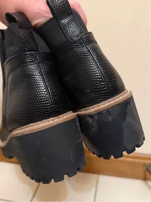 Dolce Vita | Black Leather Rango Lug Ankle Boots thumbnail 4