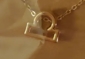 LIBRA Zodiac Sign Pendant Necklace thumbnail 3
