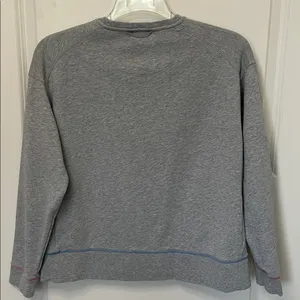 Bombas Grey Color Stitching Crewneck Sweatshirt Large Pockets thumbnail 2
